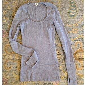 Arket Lilac Alpaca Blend Sweater Top with Thumb Holes